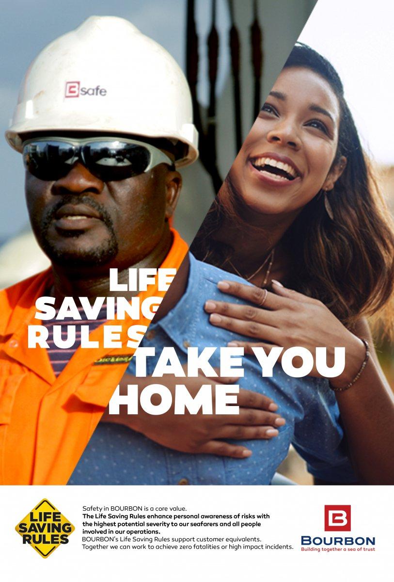 Poster Life saving rules take you home