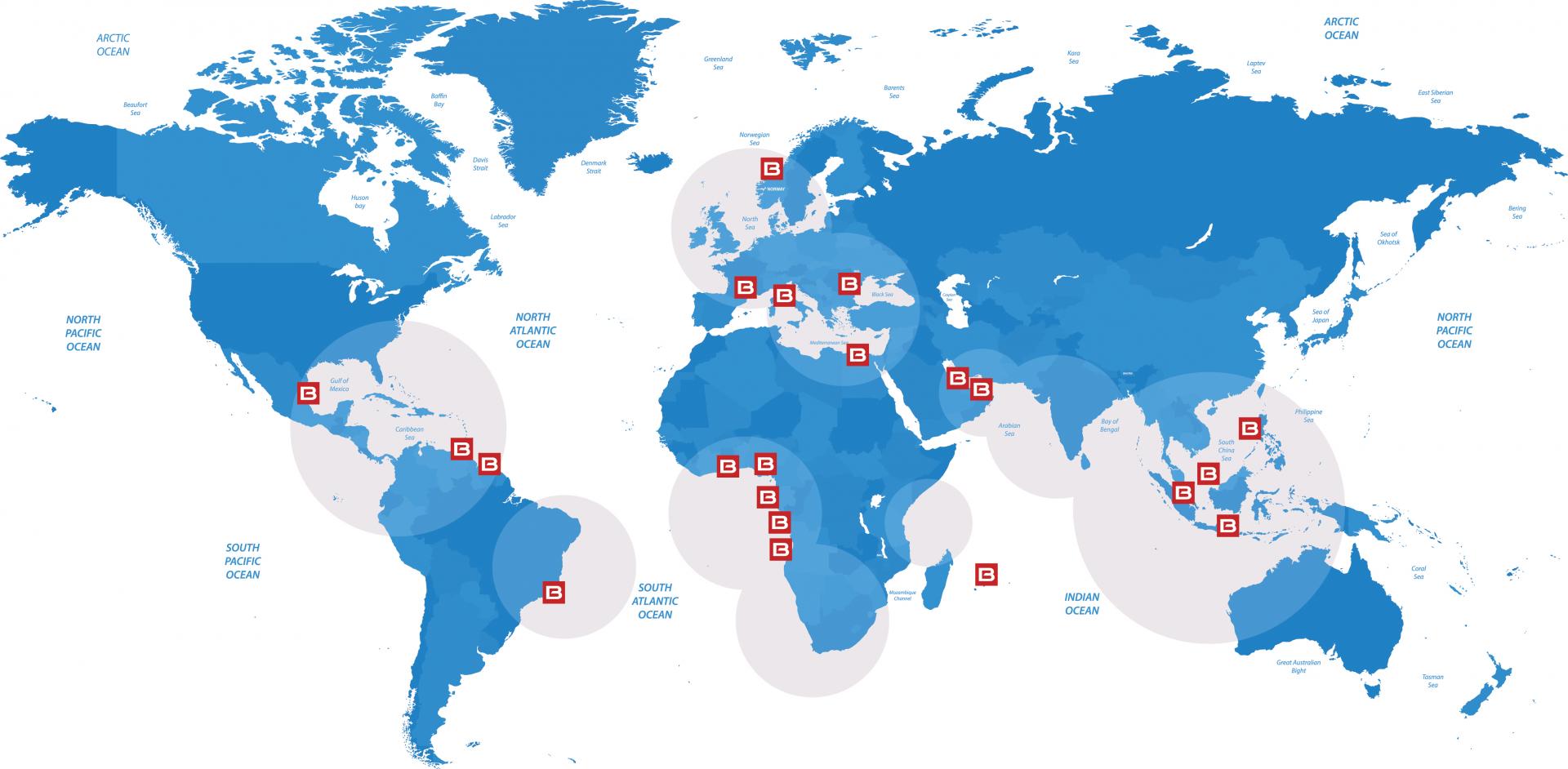 Cartographie Bourbon bleue