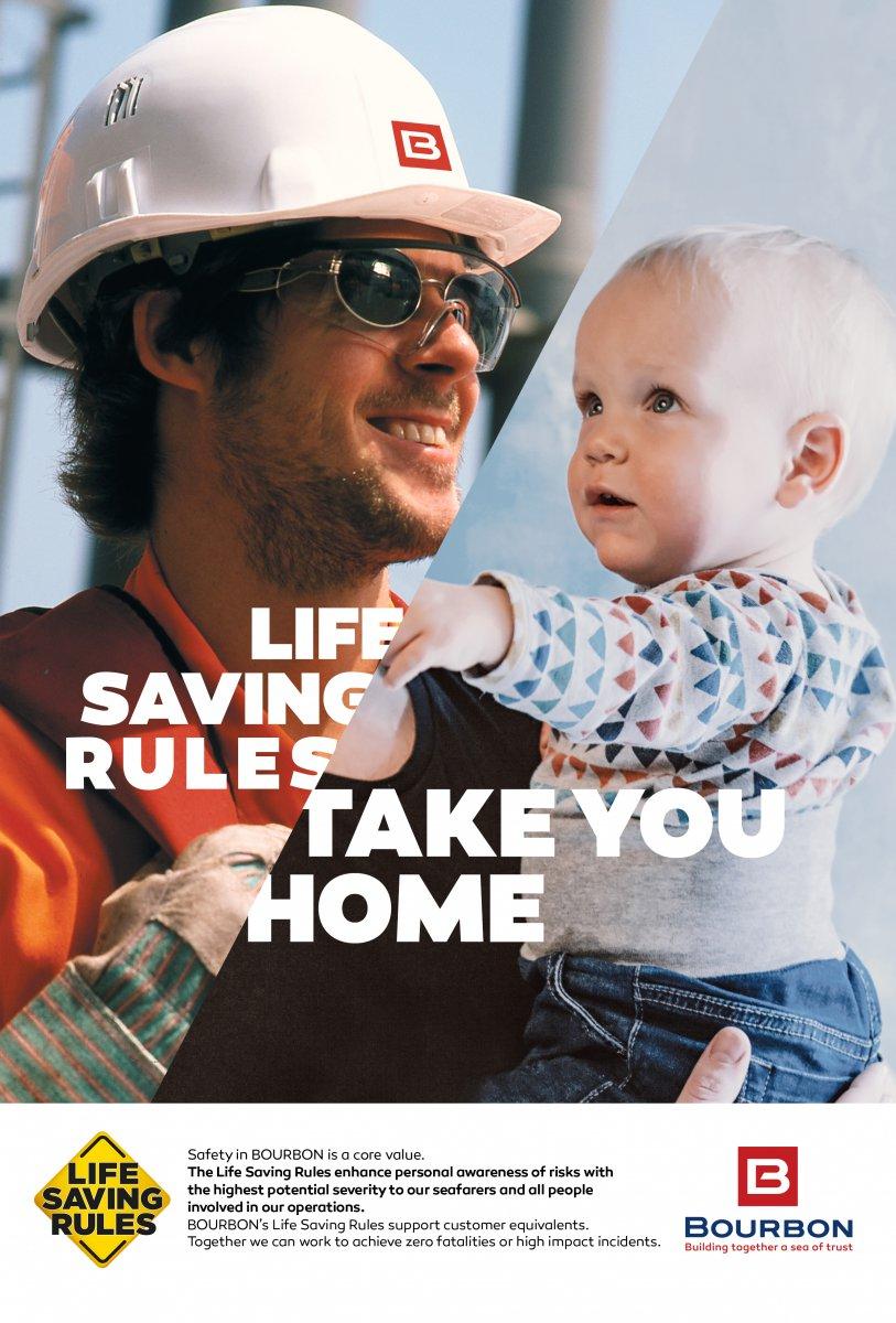 Poster Life saving rules take you home